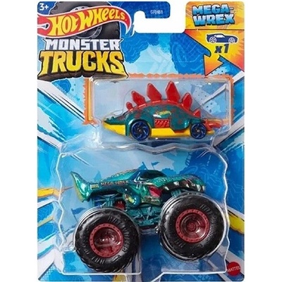 Mattel Hot Wheels MONSTER TRUCKS Mega Wrex + HWN43 Crush autíčko