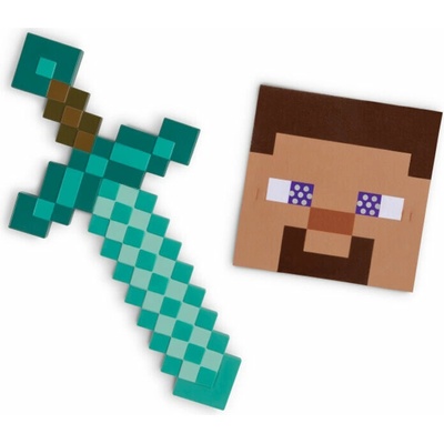 Minecraft krumpáčem a maskou Diamond jedna