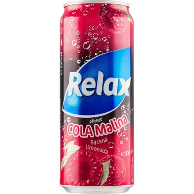 Relax Limonáda Cola Malina plech 330 ml