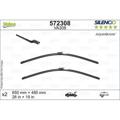 Valeo Silencio Aquablade set 650+480 mm VA 572308