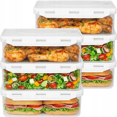 Plast Team HERMETICKÁ DÓZA na jídlo Lunchbox do mrazáku 1,3 l 1300 ml 6 Ks – Hledejceny.cz