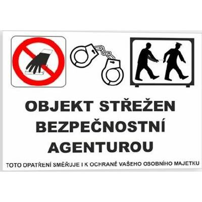 Traiva s.r.o Objekt střežen bezpečnostní agenturou Verze: Plast 210 x 148 mm (A5) tl. 0.5 mm - Kód: 09857