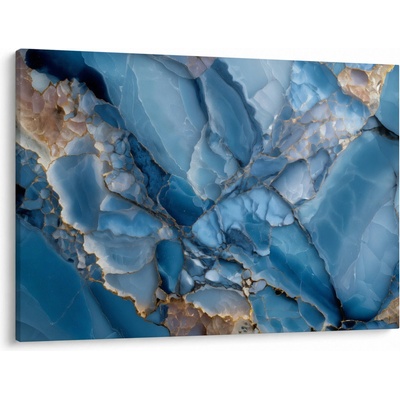 Obraz - Modrý členitý mramor, jednodílný 100x70 cm