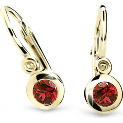Cutie Jewellery zlaté detské náušnice C1537-10-X-1 červená