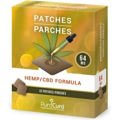PuroCuro Konopné CBD náplasti 2048 mg 32 ks x 64 mg