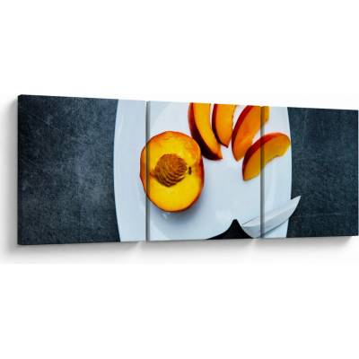 Obraz broskyne, trojdielne 120x40 cm