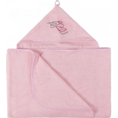 Baby Matex Dětská osuška s kapucí x cm Maxi Junior Růžová