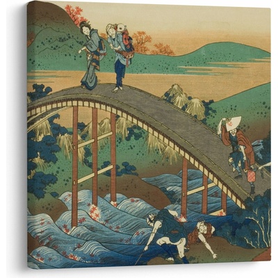Obraz - Katsushika Hokusai, Ariwara no Narihirafrom the series One Hundred, Poems Explained by the Nurse (Hyakunin isshu uba ga etoki), reprodukcia, jednodielne 70x70 cm