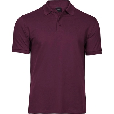 TeeJays polokošile TJ 1405 elastická krátký rukáv pánská Vínová
