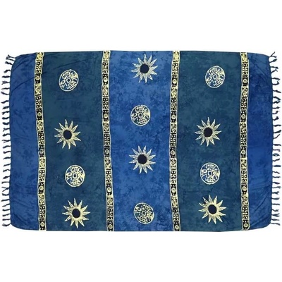 šátek sarong Echinacea modrý