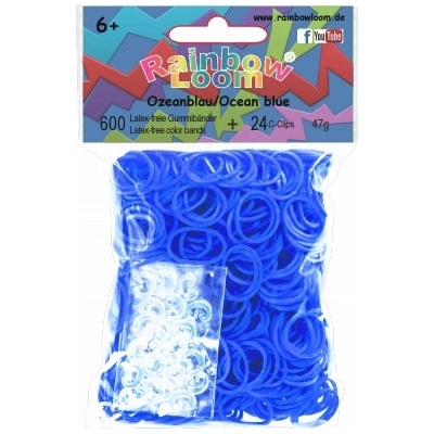RAINBOW LOOM Original gumičky 600 kusů ocean modrá