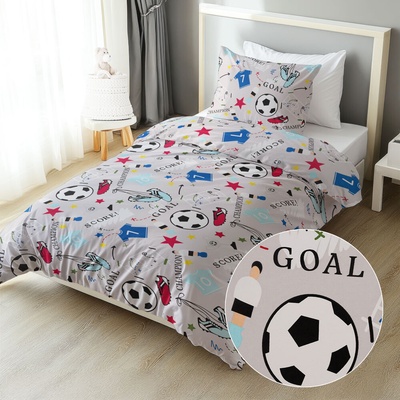 Biante bavlna obliečky Sandra SA-646 Futbal to je hra - na sivom 140x220 70x90