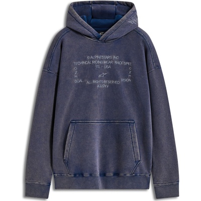 Alpinestars Infinite Washed Oversized Hoodie sepraná modrá