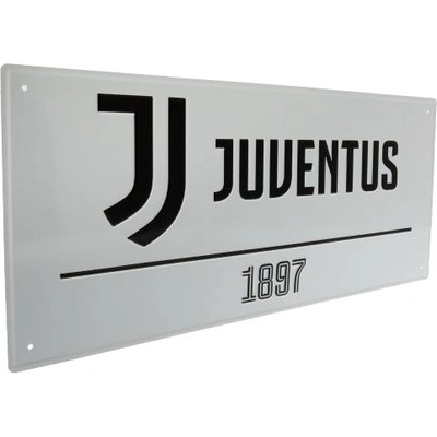 Plechová cedule Juventus Turín FC white