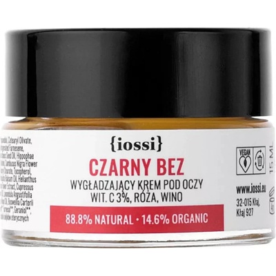 Iossi Černý bez Vyhlazující oční krém s vitamínem C 3 % růží a vinnou révou 15 ml – Hledejceny.cz