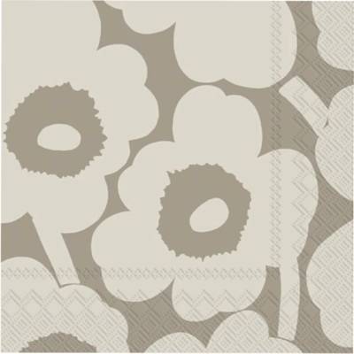 Muurla Servítky Marimekko Unikko béžové 25x25cm 20ks