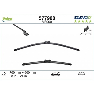 Valeo Silencio Flat Blade set 700+600 mm VA 577900