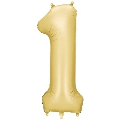 Party Deco Foliová číslice Saténová zlatá 1 86 cm