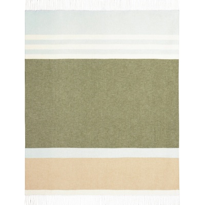 Biederlack Modern Classics Blockstripe Olive pléd 130x170