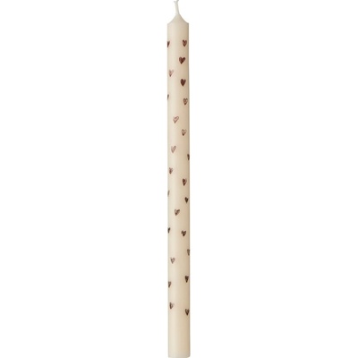 Ib Laursen Taper Brown Hearts 20 cm
