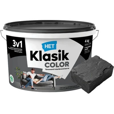 Het Klasik Color 0187 sivý antracitový 4kg