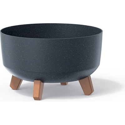 Prosperplast Květináč GRACIA LOW ECO WOOD 28,5 cm antracit