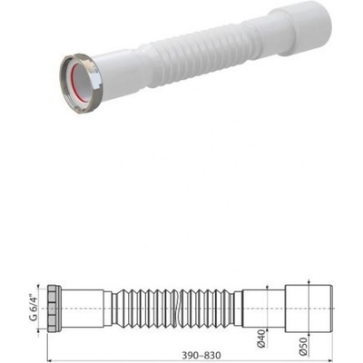 Alcadrain Flexi připojení 6/4" x 40/50 kov A780 – Hledejceny.cz