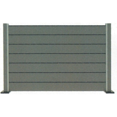 Lamelový panel 150cm hliníkový antracit zakládací