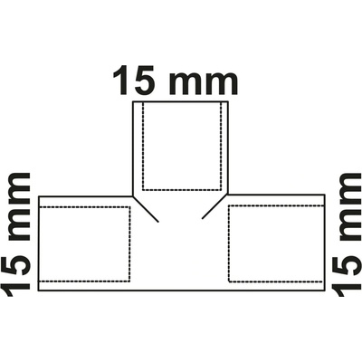 Kirchhoff T-kus 15 mm, 3 objímky, prázdné