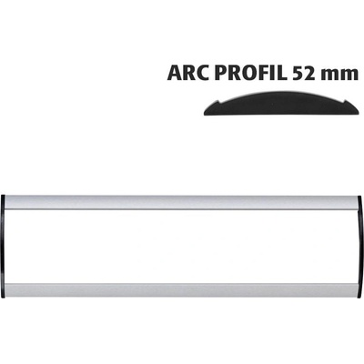 A-Z Reklama CZ Orientační nástěnná tabulka 52 × 250 mm - Arc Profil – kód UDS520NB25
