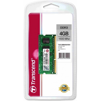 Transcend SODIMM DDR3 4GB 1600MHz CL11 TS512MSK64V6H