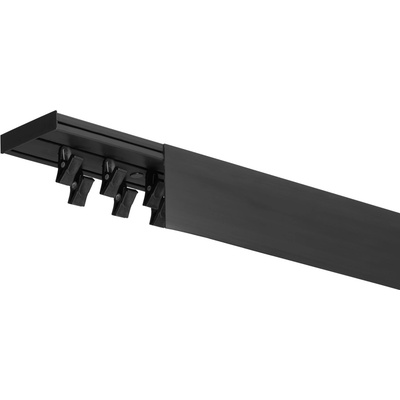 Dekodum Stropní kolejnice z PVC dvouřadá černé s krytem 310 cm na háčky