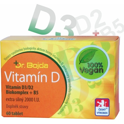 Dr.Bojda Vitamín D3/D2 Biokomplex + B5 extra silný 2000 I.U. 60 tablet