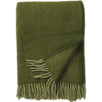 Klippan Vlněný pléd Bazaar green Zelená 130x200