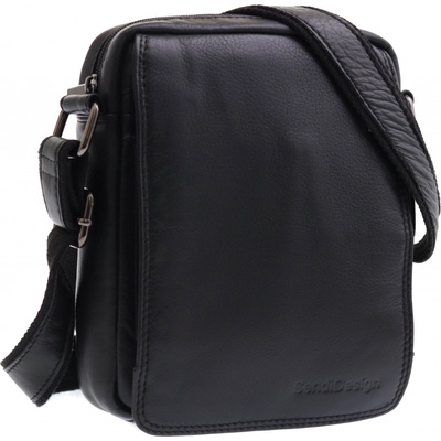 Sendi Design pánská kožená Crossbody taška N 52006 černá