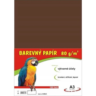 Barevný papír A3/100/80g hnědý Stepa STEPA s.r.o.