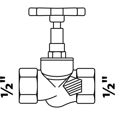 Kirchhoff průchozí ventil s odtokem 18,7 mm (vnitřní závit 1/2 )