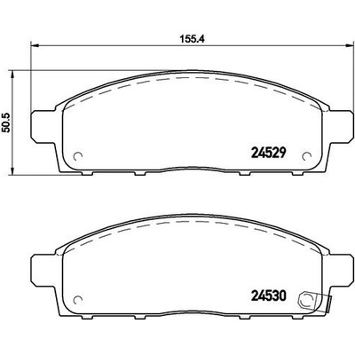 BREMBO Sada brzdových platničiek kotúčovej brzdy P54038
