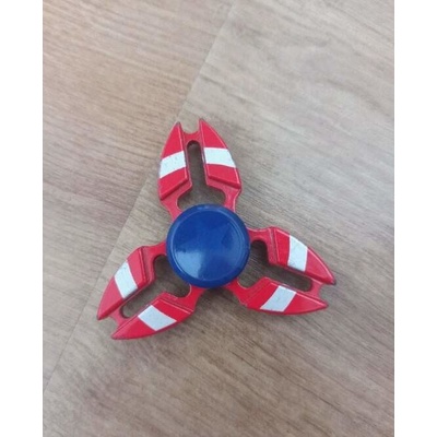 Fidget spinner kovový, Crab červený