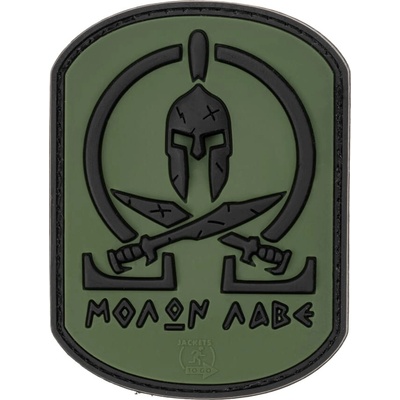 Gumová nášivka Jackets to Go Molon Labe - olivová-čierna