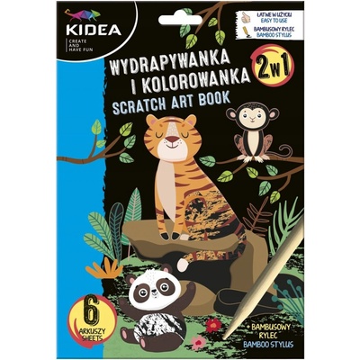 Klasická omaľovánka Kidea dinosaury 6 listov s perom