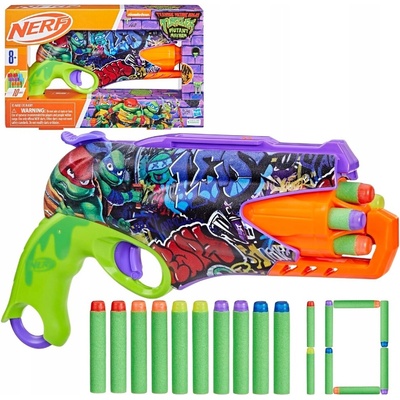 NERF Želvy Ninja Mutant Mayhem pistole + 10 šipek