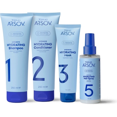 Tomas Arsov Intensive hydrating pro hloubkovou hydrataci vlasů šampon 250 ml + kondicionér 250 ml + maska 150 ml + vlasové sérum 150 ml