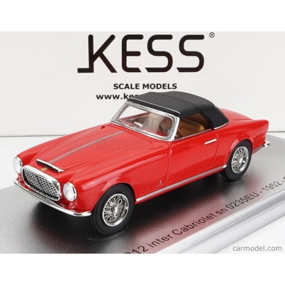 KESS MODEL FERRARI 212 INTER sn0235EU CABRIOLET CLOSED 1952 RED BLACK 1:43