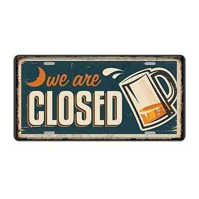 Ceduľa značka We are CLOSED