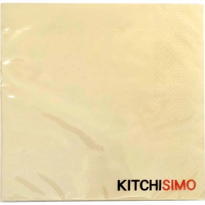 KITCHISIMO Krémové trojvrstvové obrúsky 33x33 cm 20 ks