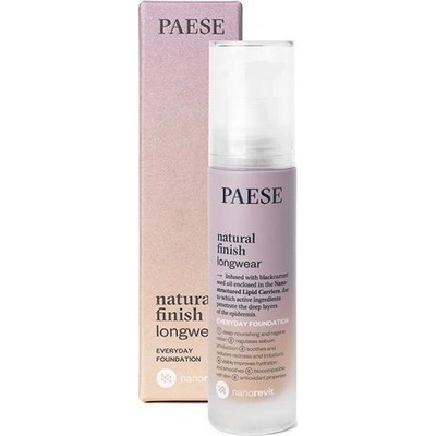Paese Nanorevit Natural Finish Longwear Everyday Foundation Dlhotrvajúci make-up s prirodzeným finishom 02 Porcelain 35 ml
