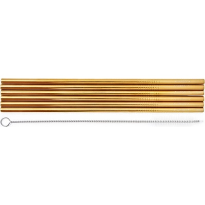 Legami Stailess Steel Straws Standard Size Gold