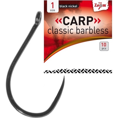 CARP ZOOM Carp Classic Barbless Hook vel.1 10 ks
