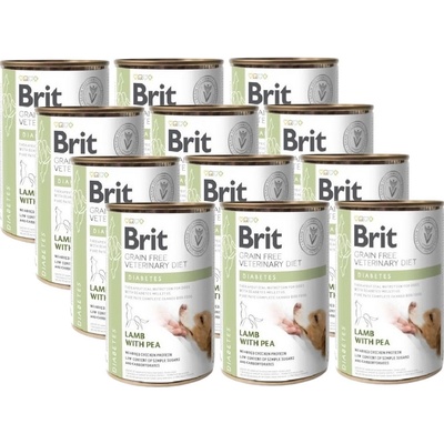 Brit Veterinary Diets GF dog Diabetes 12 x 400 g